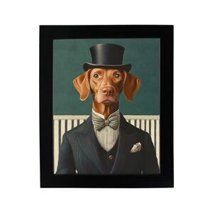 Dog in Suit and Top Hat Wall Art
